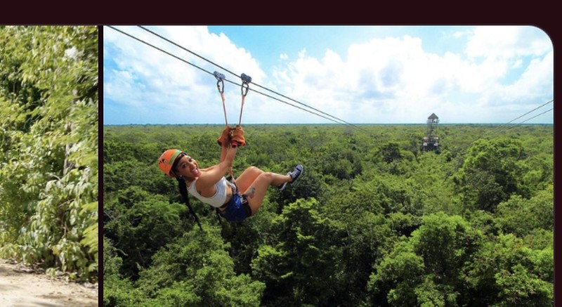 Ziplining over the jungle